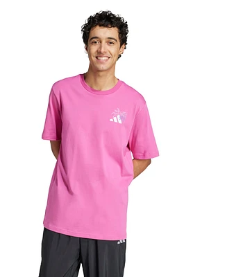adidas Men's Lounge Pastel Embroidery Graphic T-Shirt