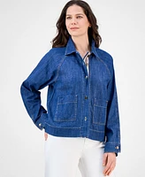 Nautica Jeans Women's Raglan-Sleeve Denim Jacket