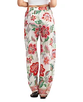 Bcx Juniors' Floral-Print Wide-Leg Pull-On Pants