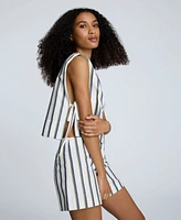 Kenneth Cole Women's Striped Tie-Side Tank Top