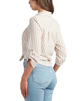 Bcx Juniors' Striped Button-Up Shirt