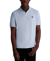 Karl Lagerfeld Paris Men's Short Sleeve Head Logo Pique Polo Shirt