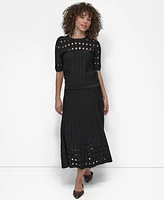 Dkny Women's Crepe Cut-Out Sweater
