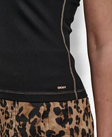 Dkny Women's Contrast-Stitch Top