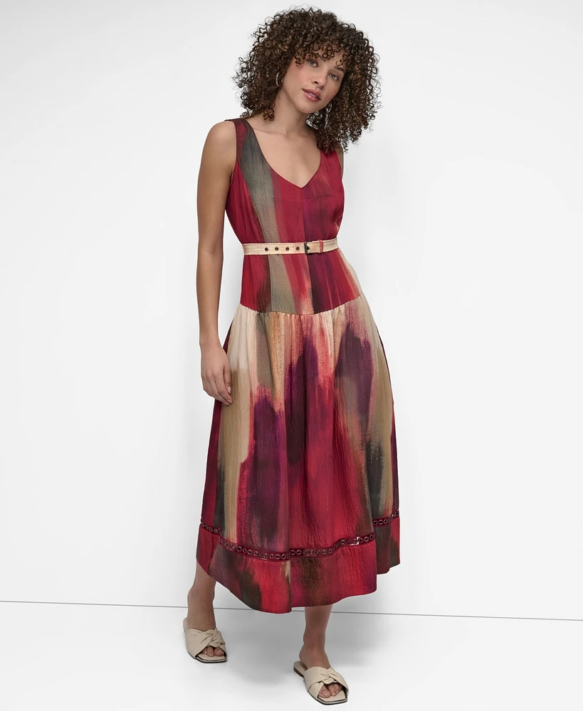 Dkny Women's Abstract-Print Midi Dress