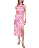 Parker Women's The Ayla Ruched Mock-Neck Midi Dress