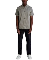 Karl Lagerfeld Paris Men's Woven Houndstooth Shirt