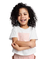 Calvin Klein Toddler and Little Girls 2-Piece Logo Boxy T-Shirt Stretch Twill Baggy Pants Sets