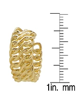 Macy's Infinity Twist Huggie 14K Gold Plate Earrings