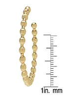 Macy's Bead Hoop 14K Gold Plate Earrings