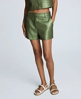 Kenneth Cole Women's Metallix Faux-Leather Shorts