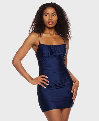 B Darlin Juniors' Emma Ruched Sleeveless Bodycon Dress