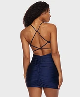 B Darlin Juniors' Emma Ruched Sleeveless Bodycon Dress