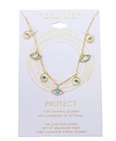 Unwritten Cubic Zirconia Evil Eye Charm Necklace