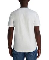 Karl Lagerfeld Paris Men's Three-Button Logo Henley T-Shirt