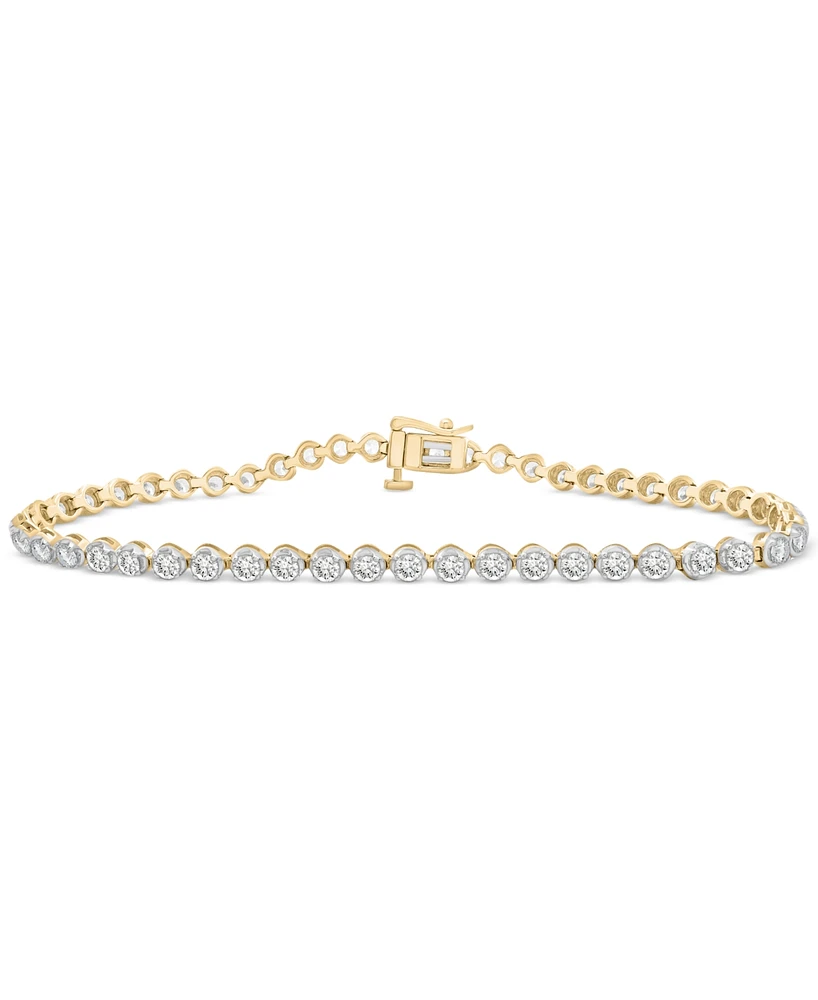 Diamond Prong-Set Tennis Bracelet (3 ct. t.w.) in 10k Gold, Exclusively at Macy's