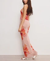 Good American Women's Gauze Mesh Maxi Dress