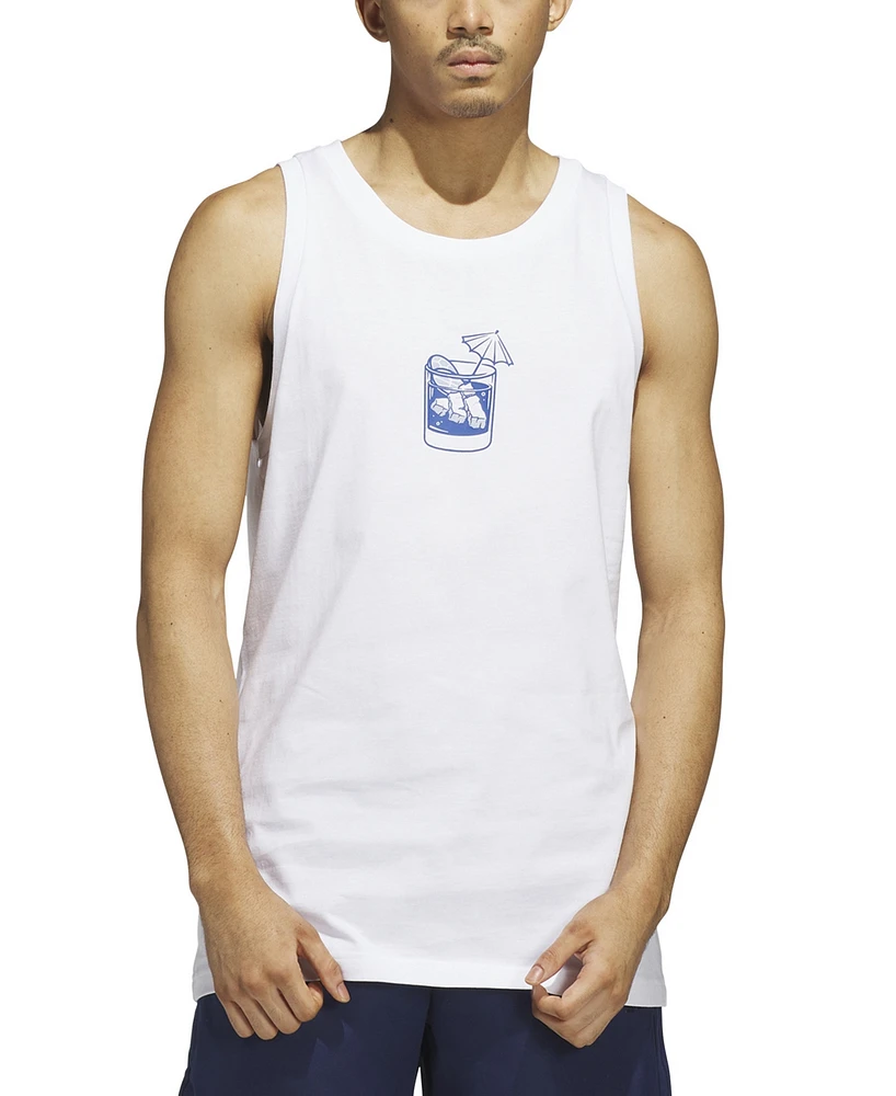 adidas Men's Triple Regular-Fit Cocktail Graphic Tank Top