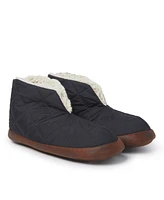 Dearfoams Men's Quilted Nylon Warm Up Bootie House Slipper