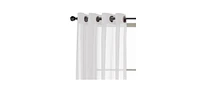 Kate Aurora Basic Home Custom Sheer Voile Grommet Top Window Curtains - 38 in. W x 84 in. L, White