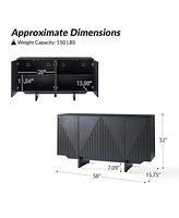 Modern Adamo 58"Wide 4 door Sideboard