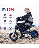 EV12M series children's electric motorcycle, electric motorcycle with 300W motor, speed up to 15.5MPH and 9.3 mph, with 3-speed mode adjustment, suita