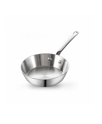 Cooks Standard Stainless Steel Butter Warmer, 4.7 Inch Multi-Ply Clad Mini Omelette Egg Frying Pan, Small Pan for Cooking Camping, All Stovetop Compat