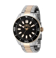Invicta Men's 46319 Pro Diver Quartz 3 Hand Black Dial Watch