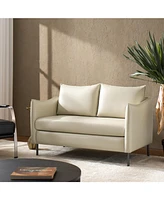 Monroe Modern Industrial-Style Pu Leather Sofa with Sturdy Metal Legs And Movable Seat