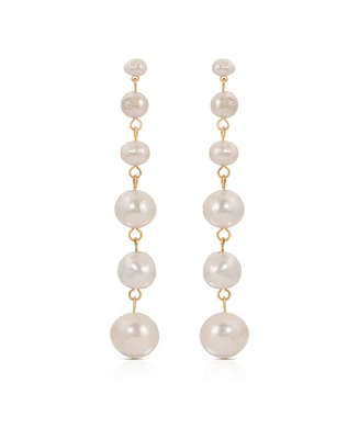 Ettika Multi-Freshwater Cultivated Pearl Linear Earrings