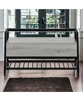 Storage Bench with Flip Top for Entryway Bedroom or Living Room Seating