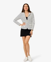 Cable & Gauge Women's Stripe Stretch Knit Jacket