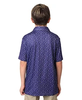 Tailorbyrd Boys Pin Flags Printed Performance Polo