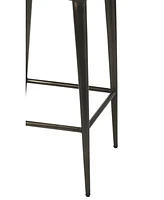 Industrial Wood and Iron Bar Stool for Stylish Counter Seating