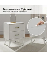 Jonas Modern 2-Drawers Nightstand with Usb 2 Ports