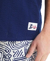 Beach Boys x Nautica Men's Seersucker Camp Short-Sleeve Shirt