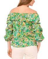 Vince Camuto Women's Bubble-Sleeve Off-The-Shoulder Top