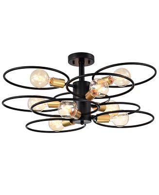 Home Accessories 28" Camilla 9-Light Indoor Semi-Flush Mount Ceiling Light