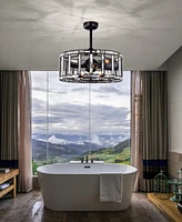 Home Accessories 25" Livia 6-Light Indoor Ceiling Fan Chandelier