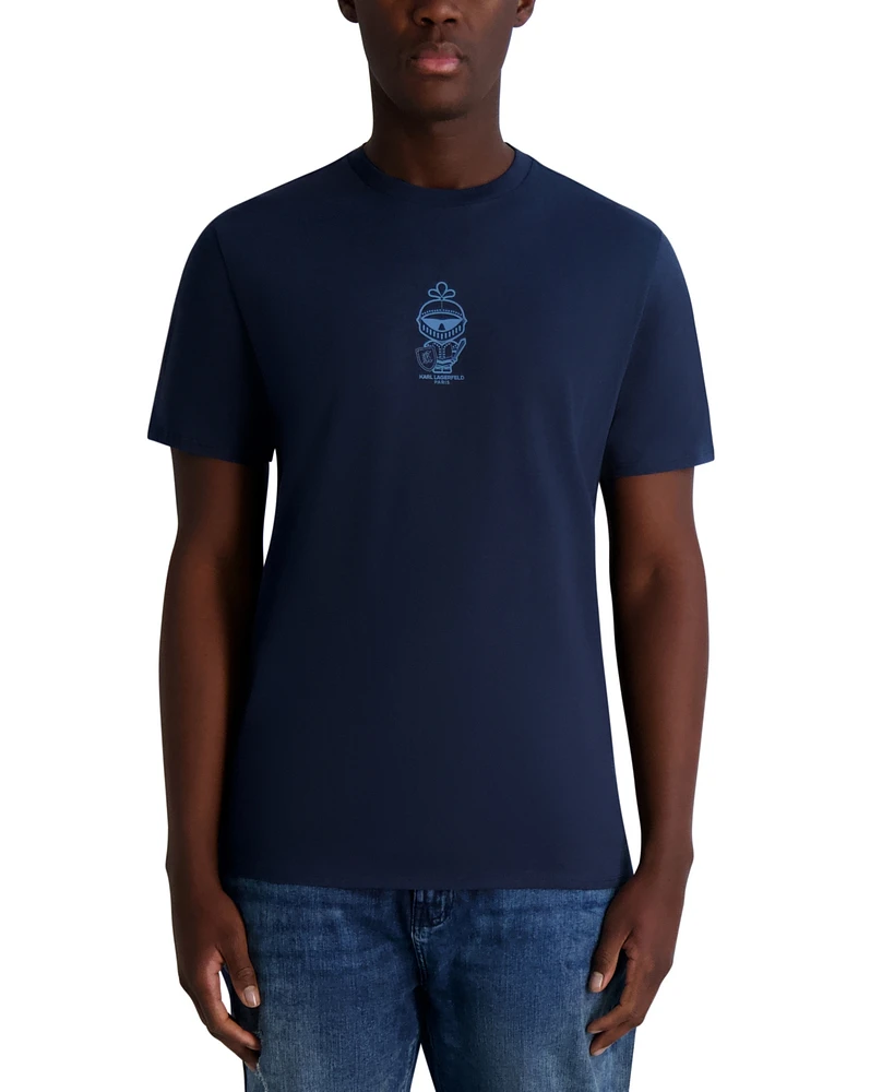 Karl Lagerfeld Paris Men's Small Armor Logo Graphic T-Shirt