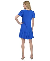 Dkny Flutter Hem Trapeze Dress