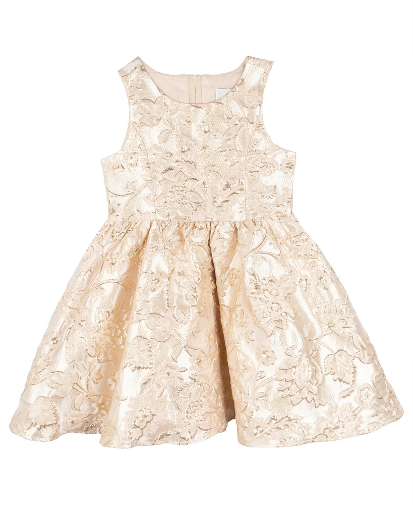 Rare Editions Toddler and Little Girls Brocade Party Dress