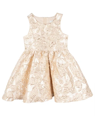 Rare Editions Toddler and Little Girls Brocade Party Dress