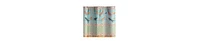 Striped Shower Curtain – Microfiber Fabric with Floral Accents