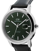 Daniel Wellington Men's Automatic Black Leather Watch