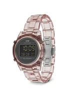 Daniel Wellington Women's Chronograph Pink Plastic Watch, 36mm