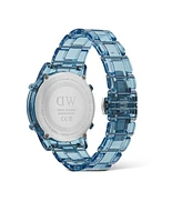 Daniel Wellington Men's Chronograph Blue Plastic Watch, 42mm