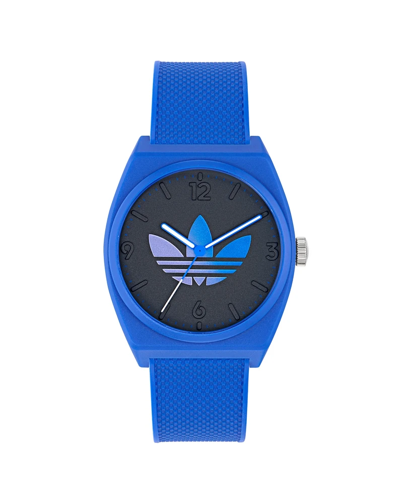 adidas Unisex Analog Blue Resin Watch, 38mm