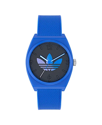 adidas Unisex Analog Blue Resin Watch, 38mm