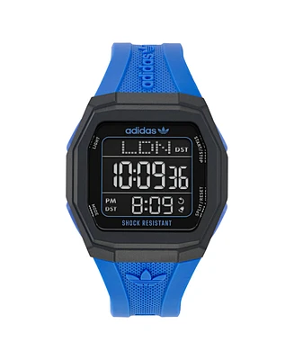 adidas Unisex Analog Blue Resin Watch, 48mm